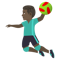 Man Playing Handball- Dark Skin Tone emoji on Emojione